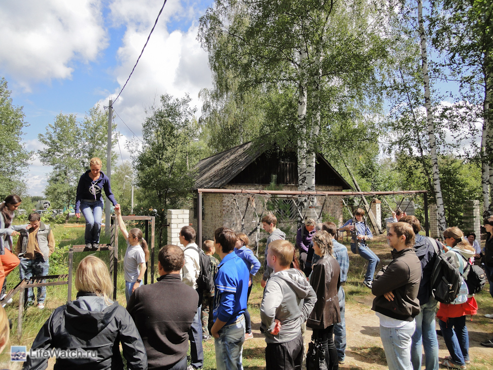 Народ тренируется приземлению и "управлению" куполом